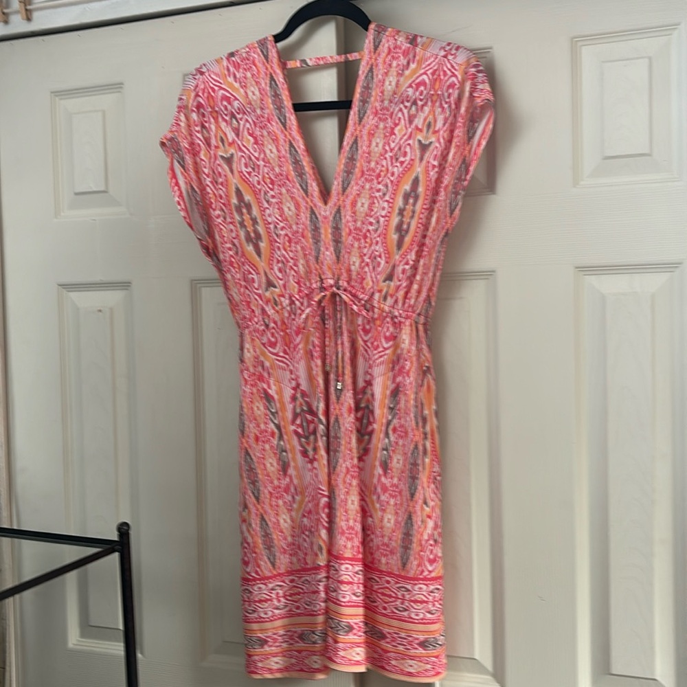 Hale Bob  Printed Mini‎ V Neck Mini Dress
